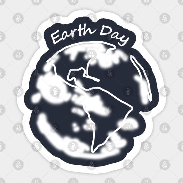 White Eco Planet Earth Day Monochrome Sticker by ellenhenryart